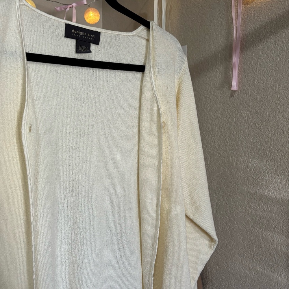 ୨୧ ･ﾟ✧ Lane Bryant Cream Cardigan Sweater - Picture 7 of 7